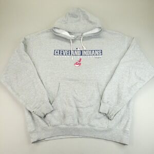 Vintage Cleveland Indians Hoodie Mens XXL 2XL Majestic Chief Wahoo‎ Distressed
